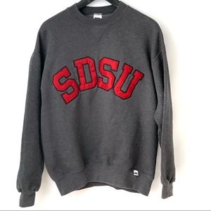 Russell Athletic San Diego State Gray Dark Sweater